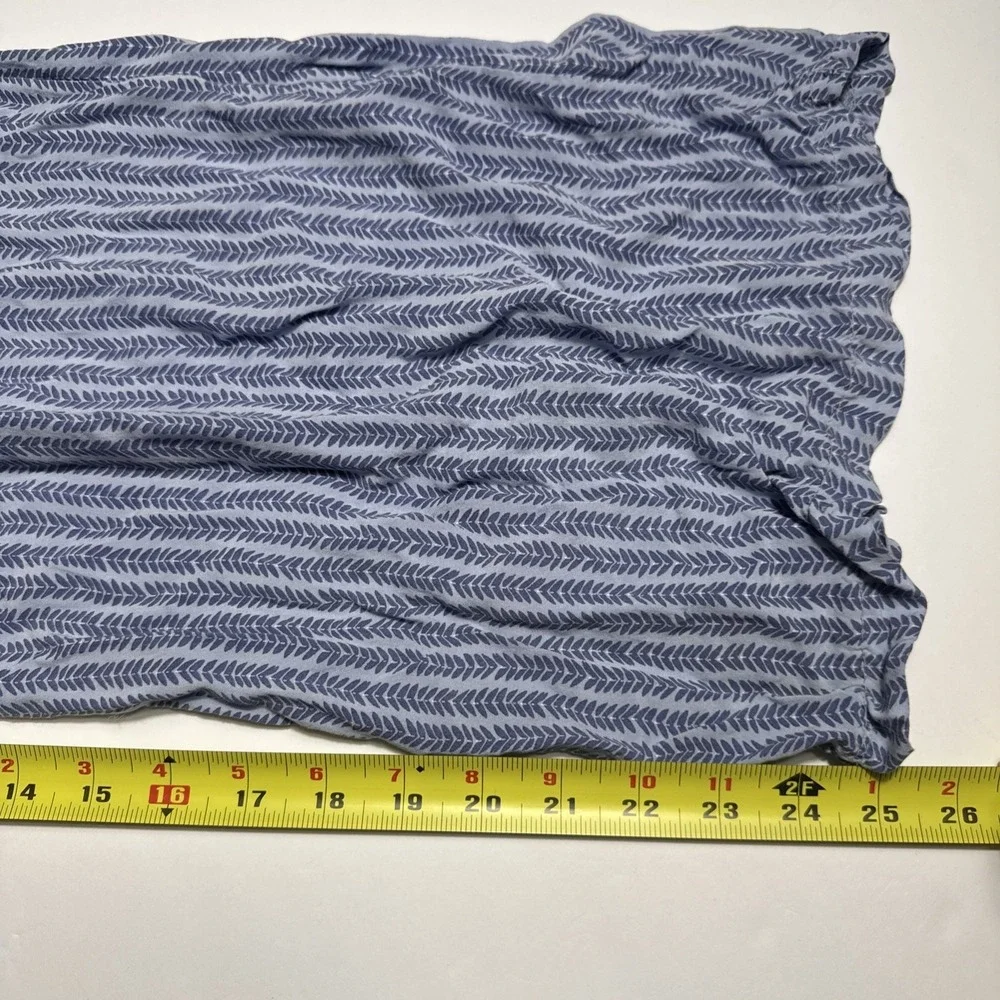 New Life Feeling Wide Leg Pants Smocked Waist‎ Blue Leaf Print